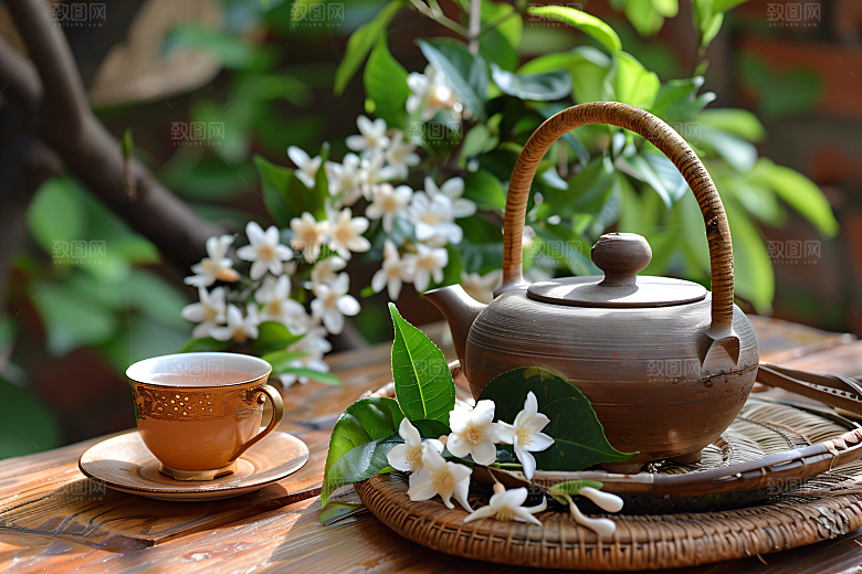 桂花植物唯美摄影图