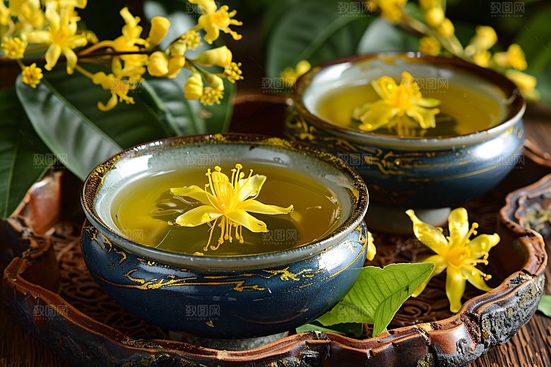 桂花植物高清摄影图