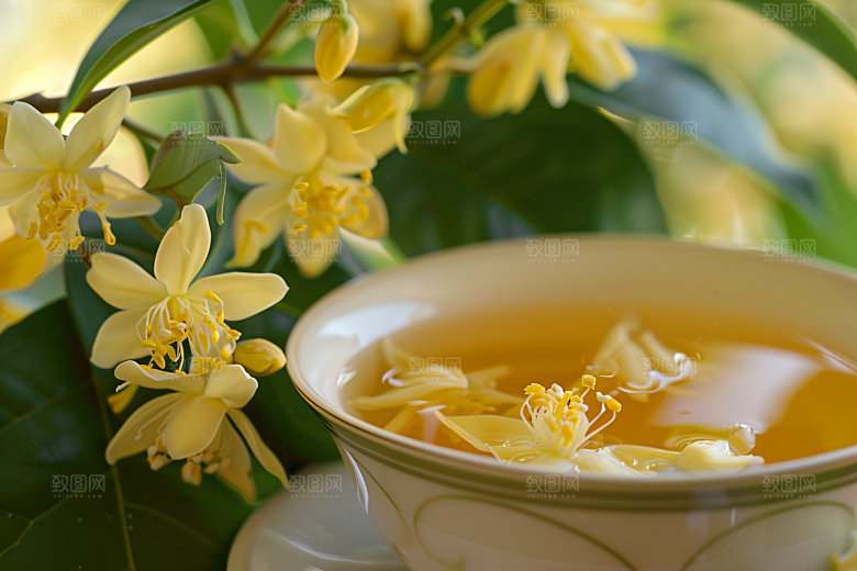 桂花芬芳清新摄影图