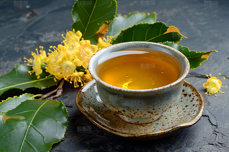 桂花花卉清新摄影图