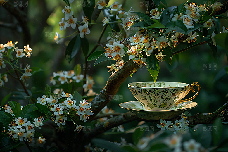 桂花植物四季桂摄影图