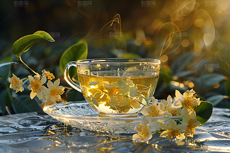 桂花花朵植物摄影图
