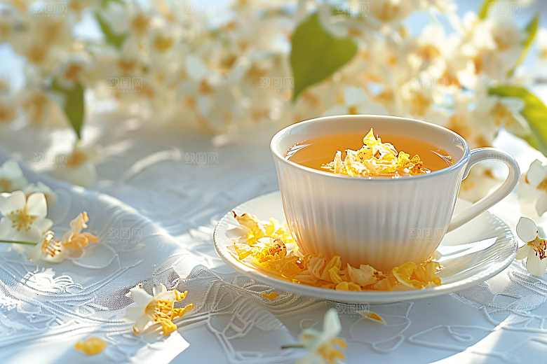 桂花花卉芬芳摄影图