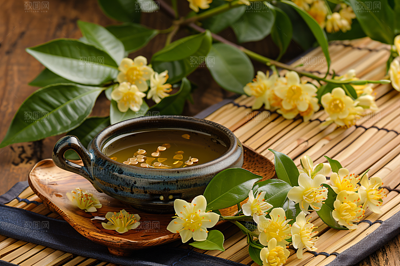 桂花四季桂金桂摄影图