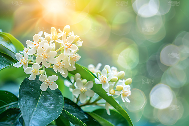 桂花秋季花朵摄影图