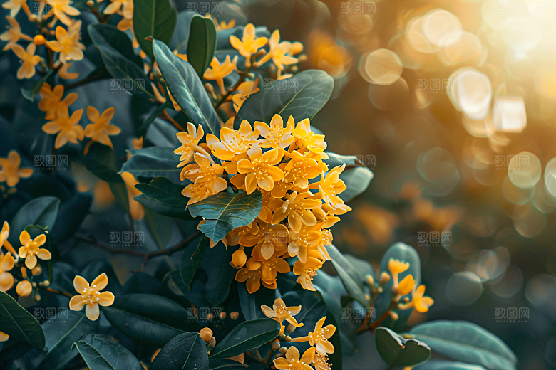 桂花花朵高清摄影图