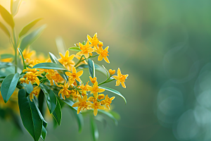 桂花金桂芬芳摄影图