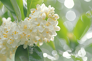桂花树木芳香摄影图