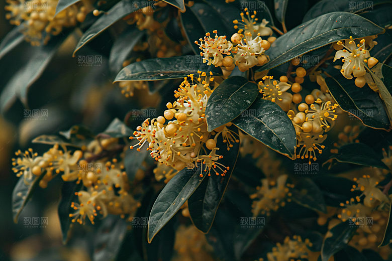 桂花植物芬芳摄影图