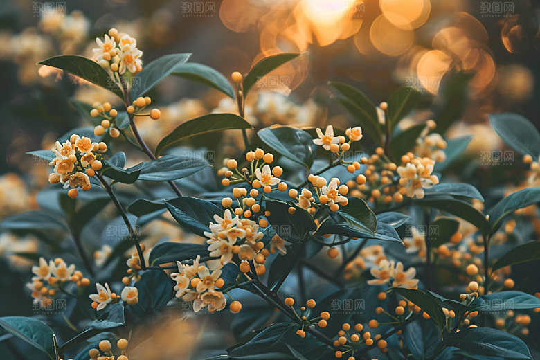 桂花芳香秋季摄影图