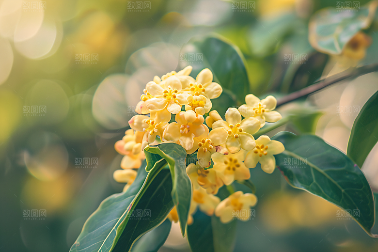 桂花金桂初秋摄影图