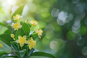 桂花自然金桂摄影图