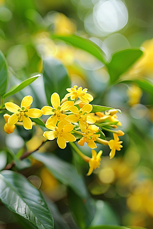 桂花花卉高清摄影图