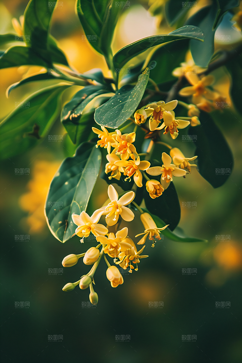 桂花高清花朵摄影图