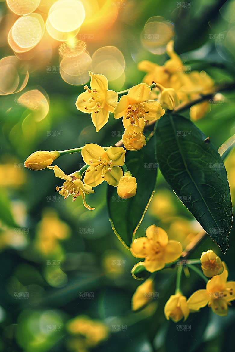 桂花金桂芬芳摄影图