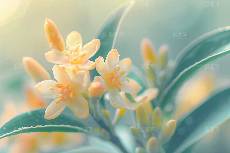 桂花树木芳香摄影图
