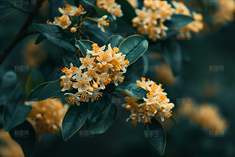 桂花自然花朵摄影图