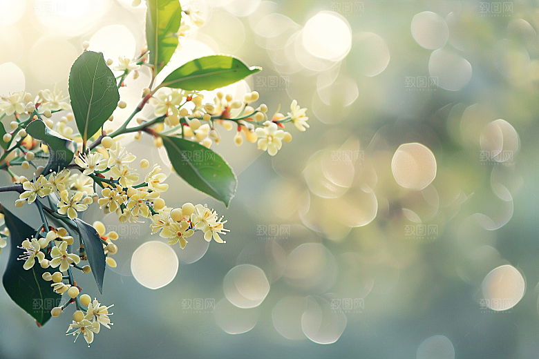 桂花花朵自然摄影图