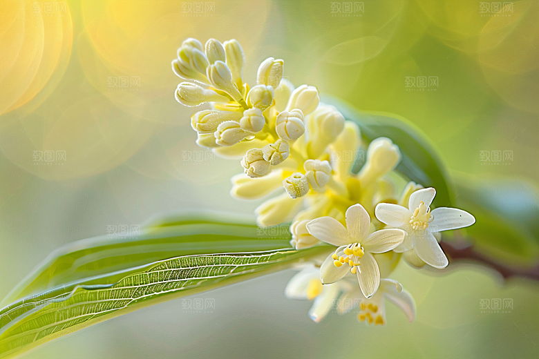 桂花初秋清新摄影图