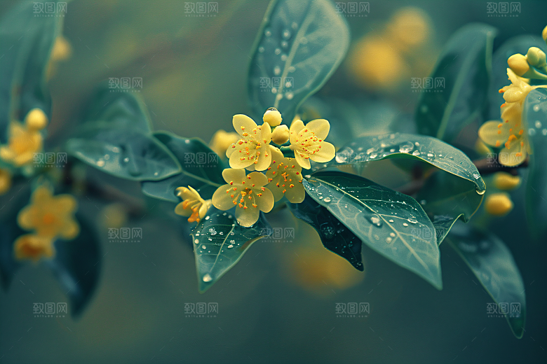 桂花初秋芬芳摄影图