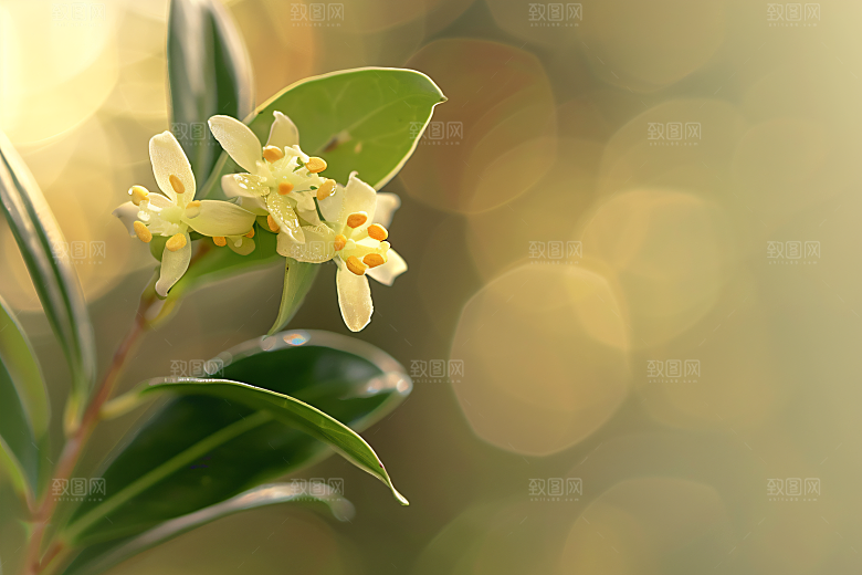 桂花清新芳香摄影图