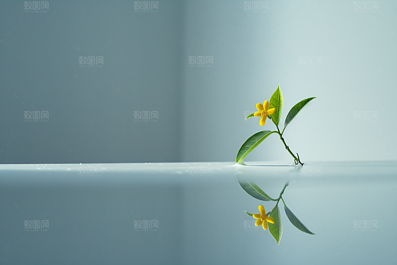 桂花植物清新摄影图