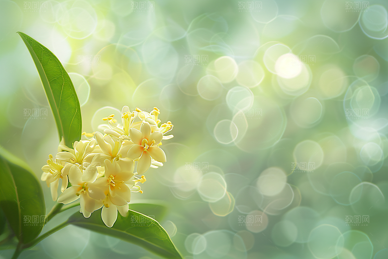 桂花芳香花卉摄影图