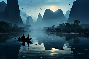 桂林山水精致大气摄影图