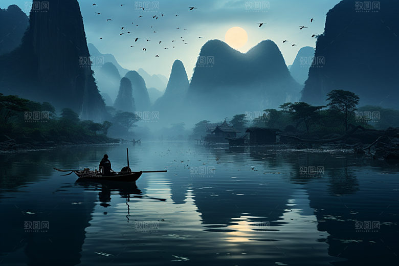 桂林山水精致大气摄影图