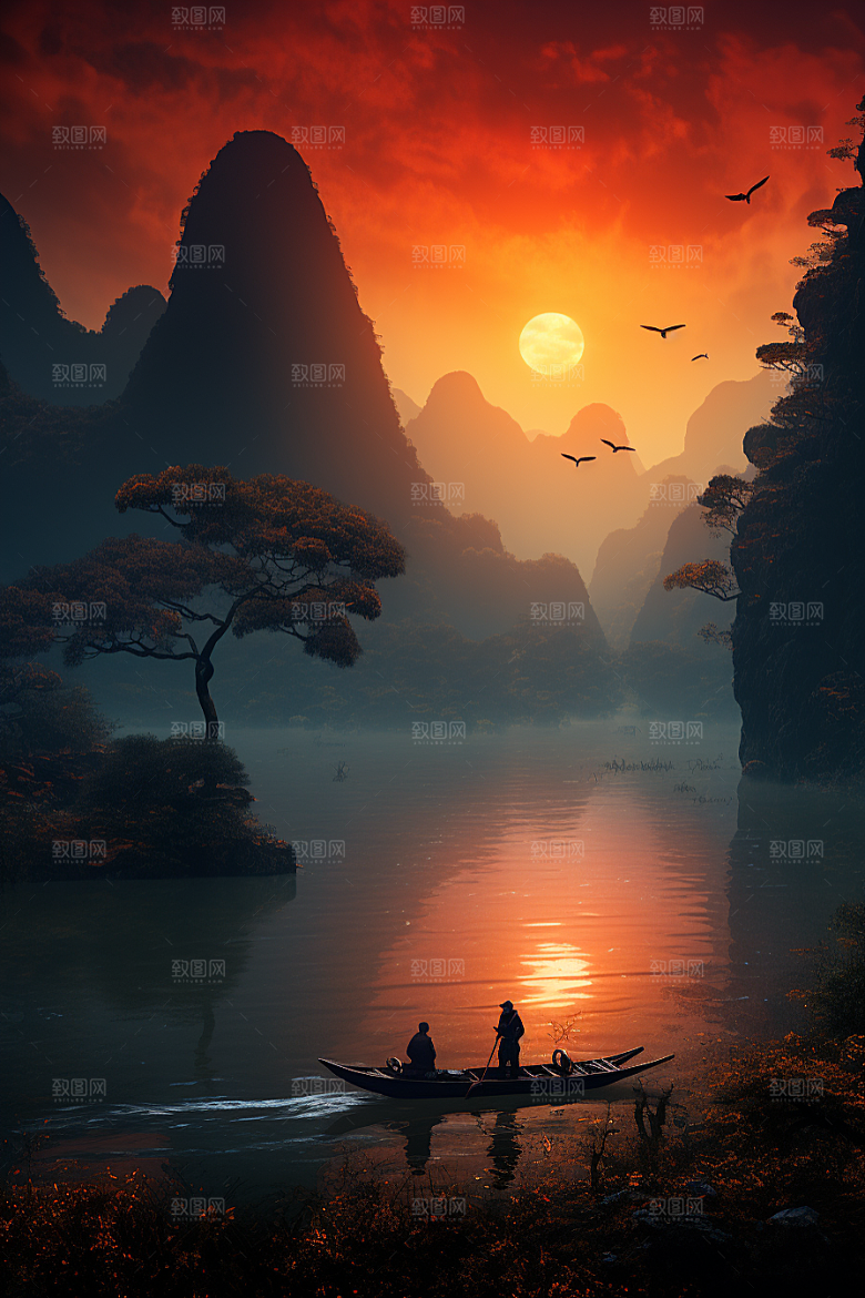 桂林山水广西山川摄影图