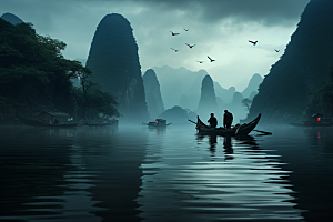 桂林山水精致旅游摄影图