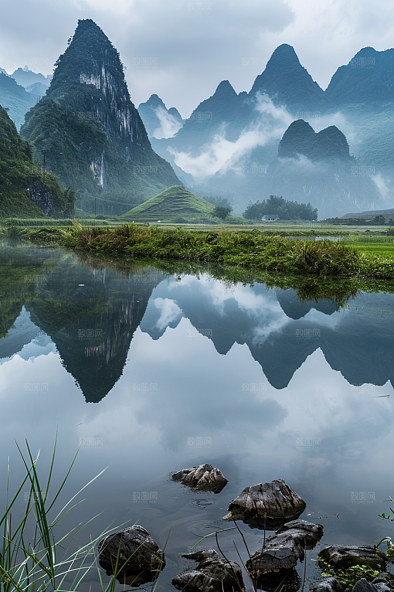 桂林山水唯美自然摄影图