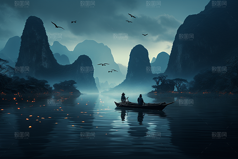 桂林山水精致唯美摄影图