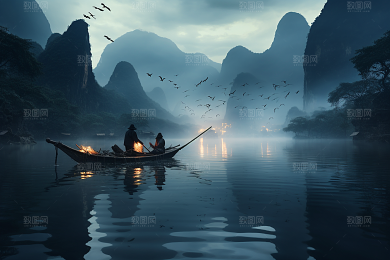 桂林山水自然风光摄影图