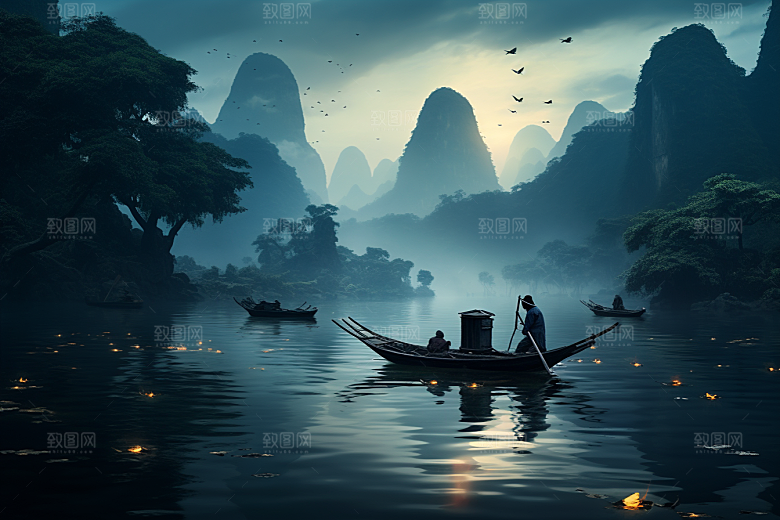 桂林山水广西精致摄影图