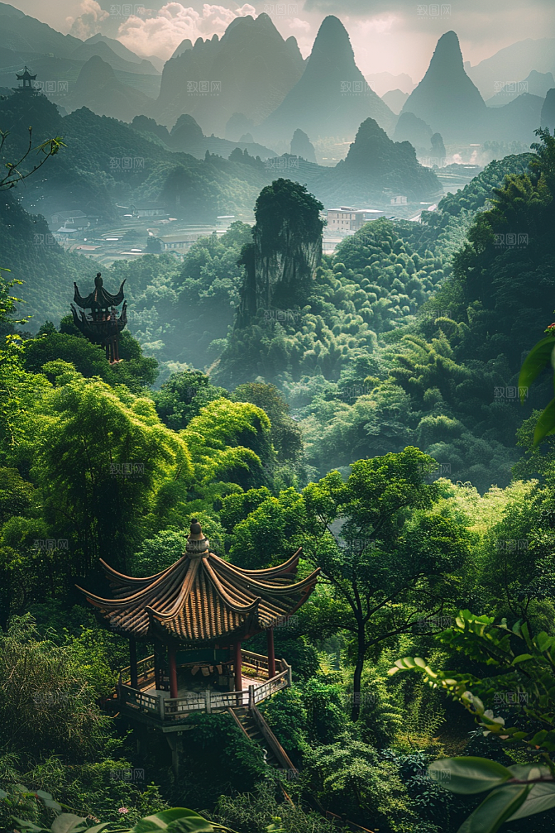 桂林山水旅游唯美摄影图