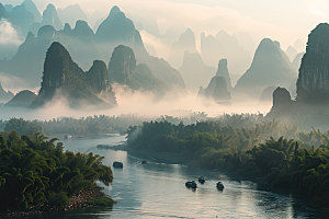 桂林山水自然旅游摄影图