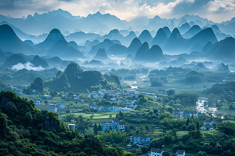 桂林山水旅行风光摄影图