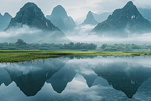 桂林山水广西大气摄影图