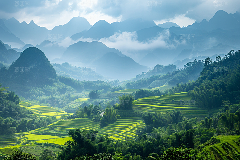 桂林山水漓江高清摄影图