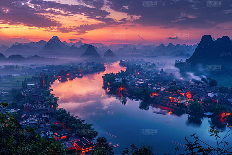 桂林山水旅游高清摄影图