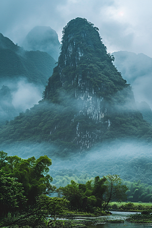 桂林山水河流精致摄影图