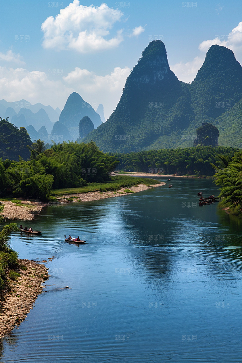 桂林山水旅行自然摄影图