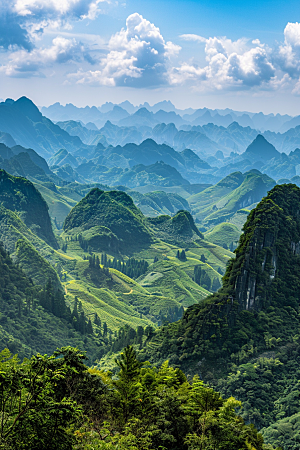 桂林山水河流广西摄影图