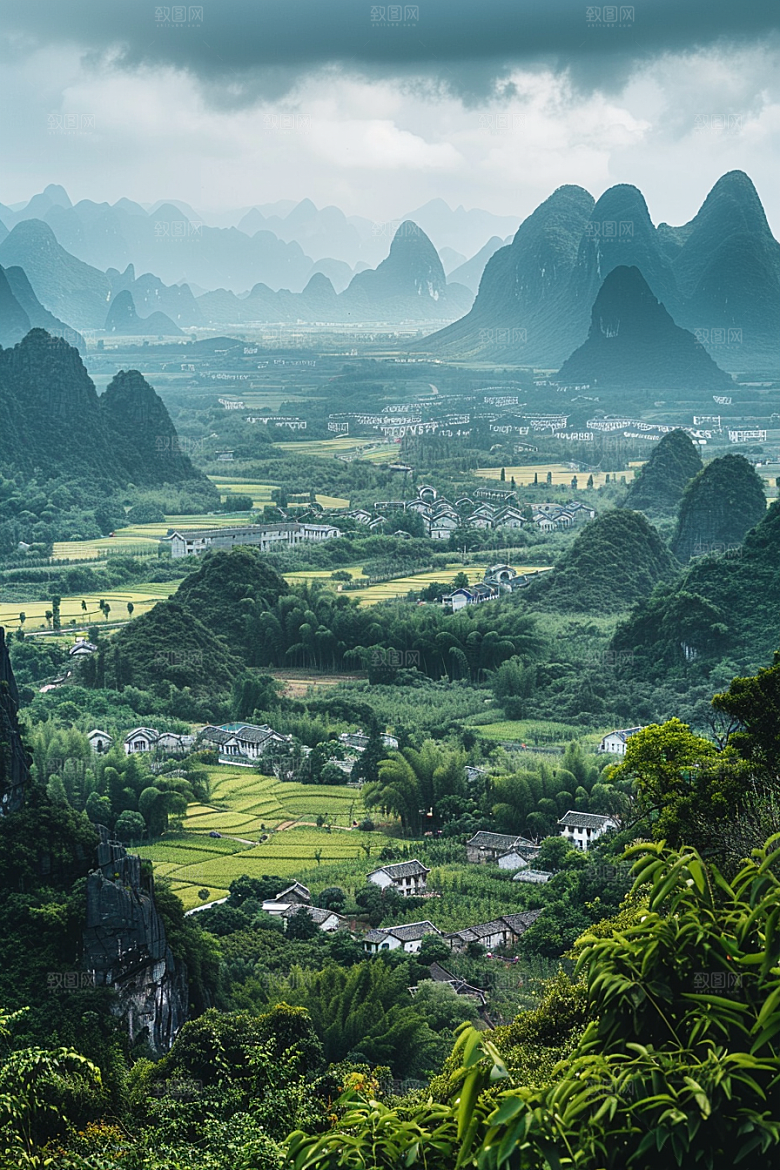 桂林山水旅游大气摄影图