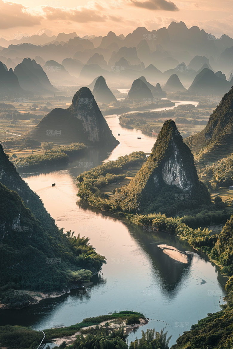 桂林山水精致自然摄影图
