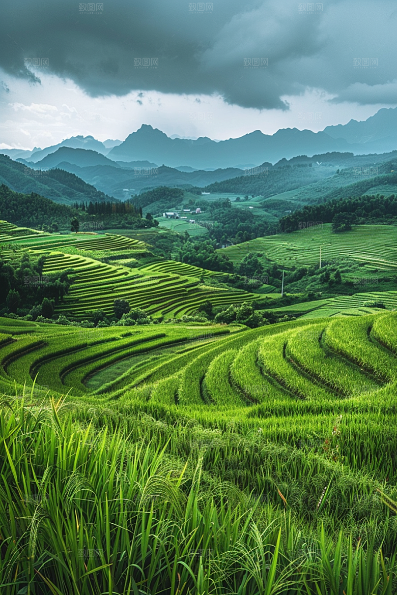 桂林山水阳朔喀斯特地貌摄影图