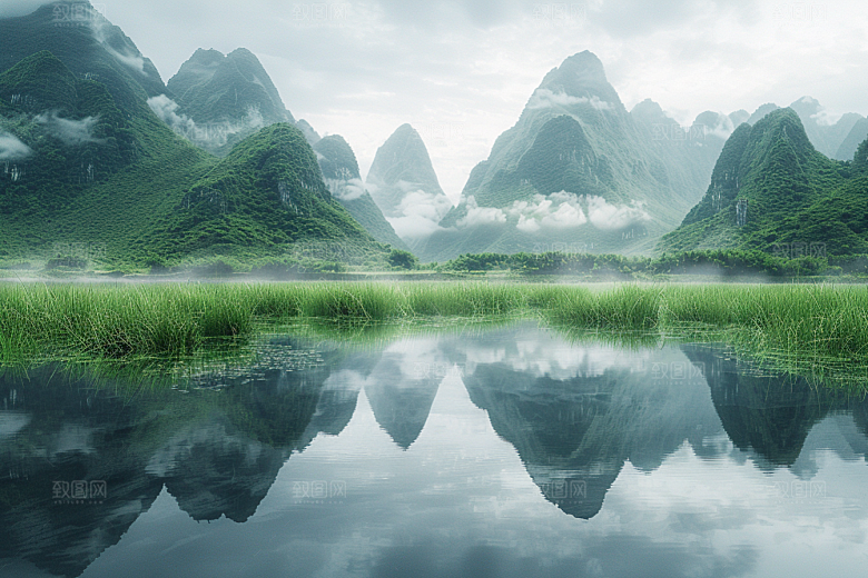 桂林山水风光精致摄影图