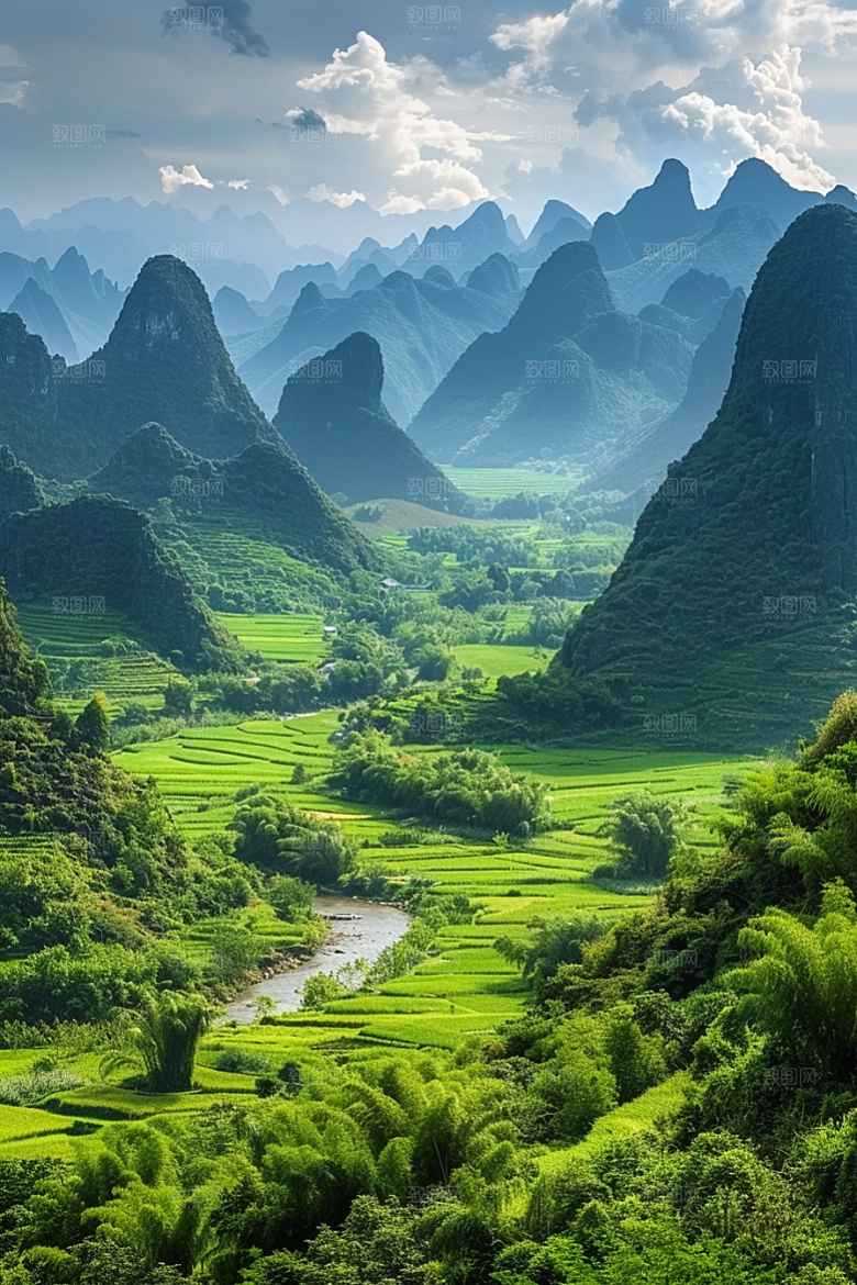 桂林山水广西山川摄影图