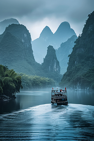 桂林山水阳朔唯美摄影图